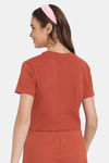 Rosaline Crop Length Loungewear Top - Burnt Ochre — thumbnail 3